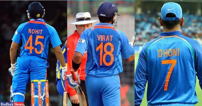 cricket team jersey numbers