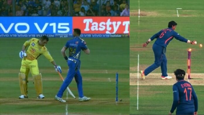 Dhoni Krunal Pandya Run Out 696x392