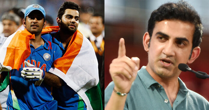 MS Dhoni Virat Kohlil Gautam Gambhir 696x365