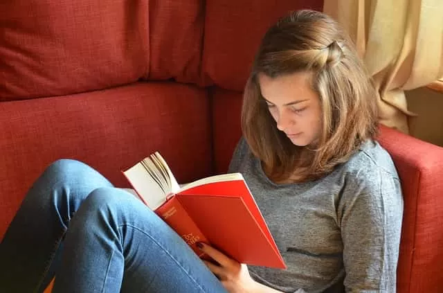girl reading book