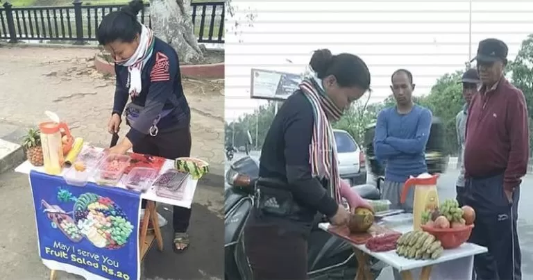 सड़क किनारे फ्रूट चाट बेचने पर मजबूर हैं भारत की यह राष्ट्रीय ताइक्वांडो खिलाड़ी