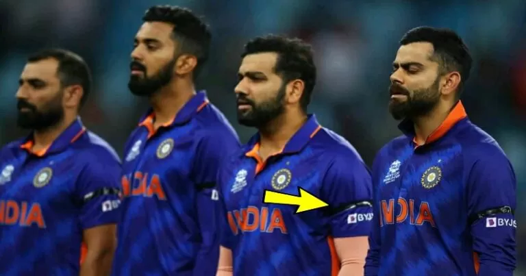नामीबिया के खिलाफ मैच में काली पट्टी पहनकर क्यों उतरे भारतीय टीम के खिलाड़ी, जानिए वजह
