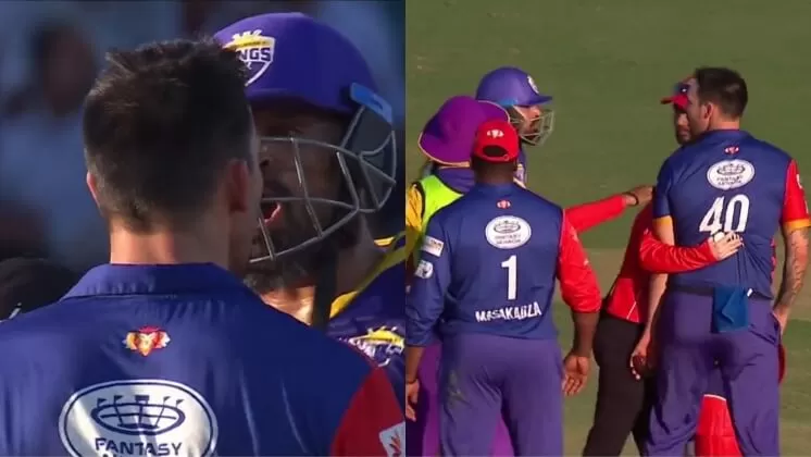 VIDEO: लीग मैच के दौरान भिड़े मिचेल जॉनसन और यूसुफ पठान, बीच मैदान पर हुई धक्का मुक्की