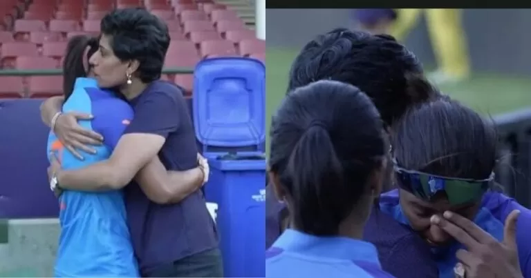 VIDEO: सेमीफाइनल में हार के बाद अंजुम चोपड़ा के गले लगकर फूट-फूटकर रोईं कप्तान हरमनप्रीत कौर